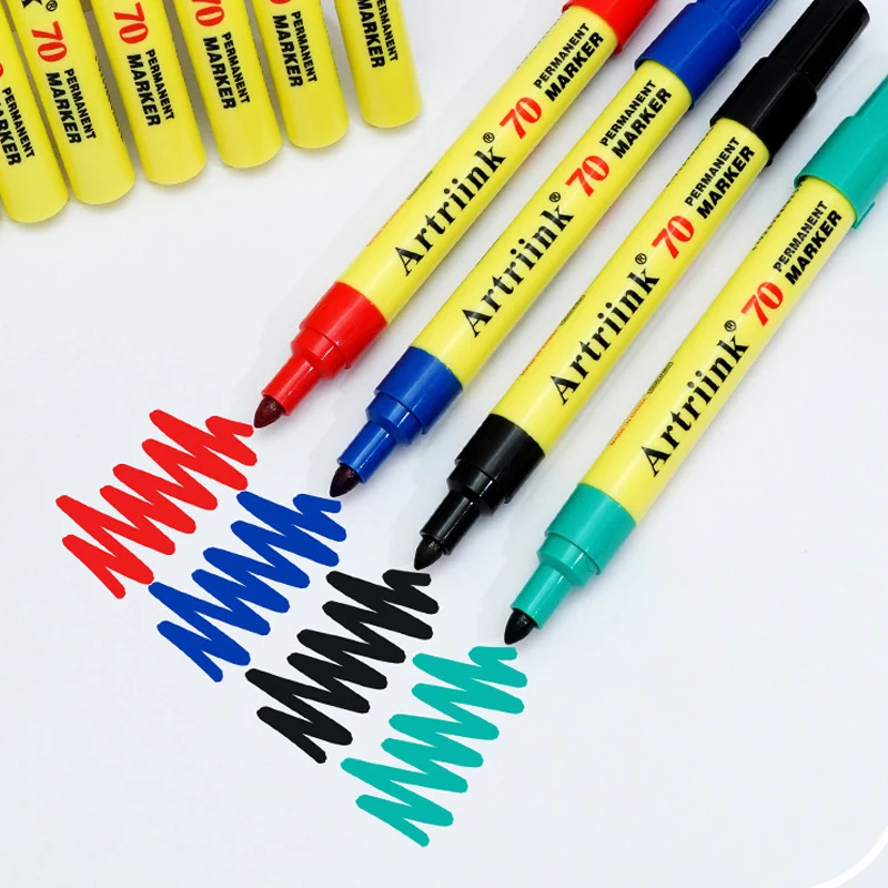 1pcs Permanent Marker,Waterproof,Quick Dry,Oil-Based Ink,Black,Blue,Red,Green,Industrial Markers,Line Drawing Pen