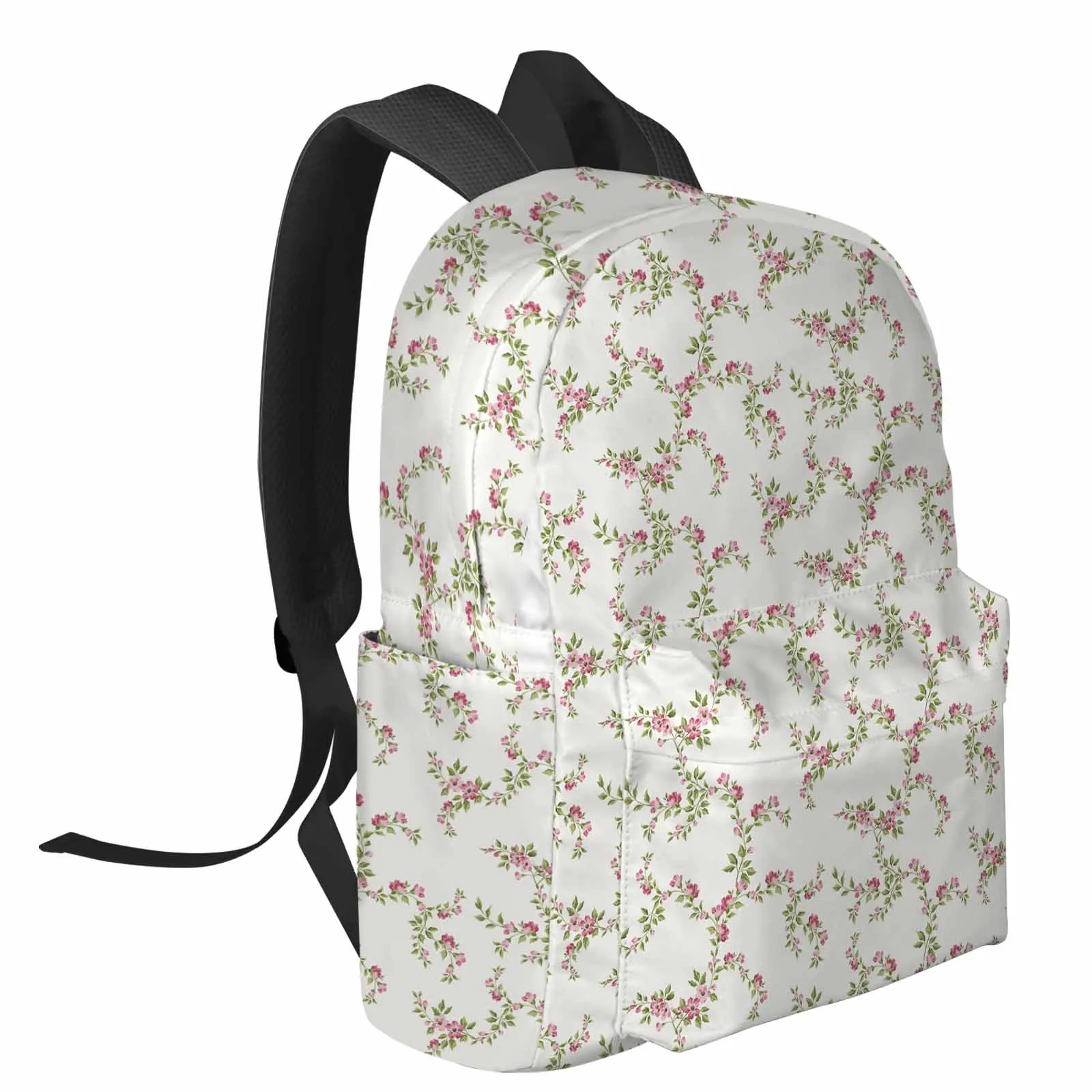 Simplicity Rural Retro Style Rose Petals Backpack Teenagers Student School Bags Laptop Custom Backpack for Men Women Travel Bag