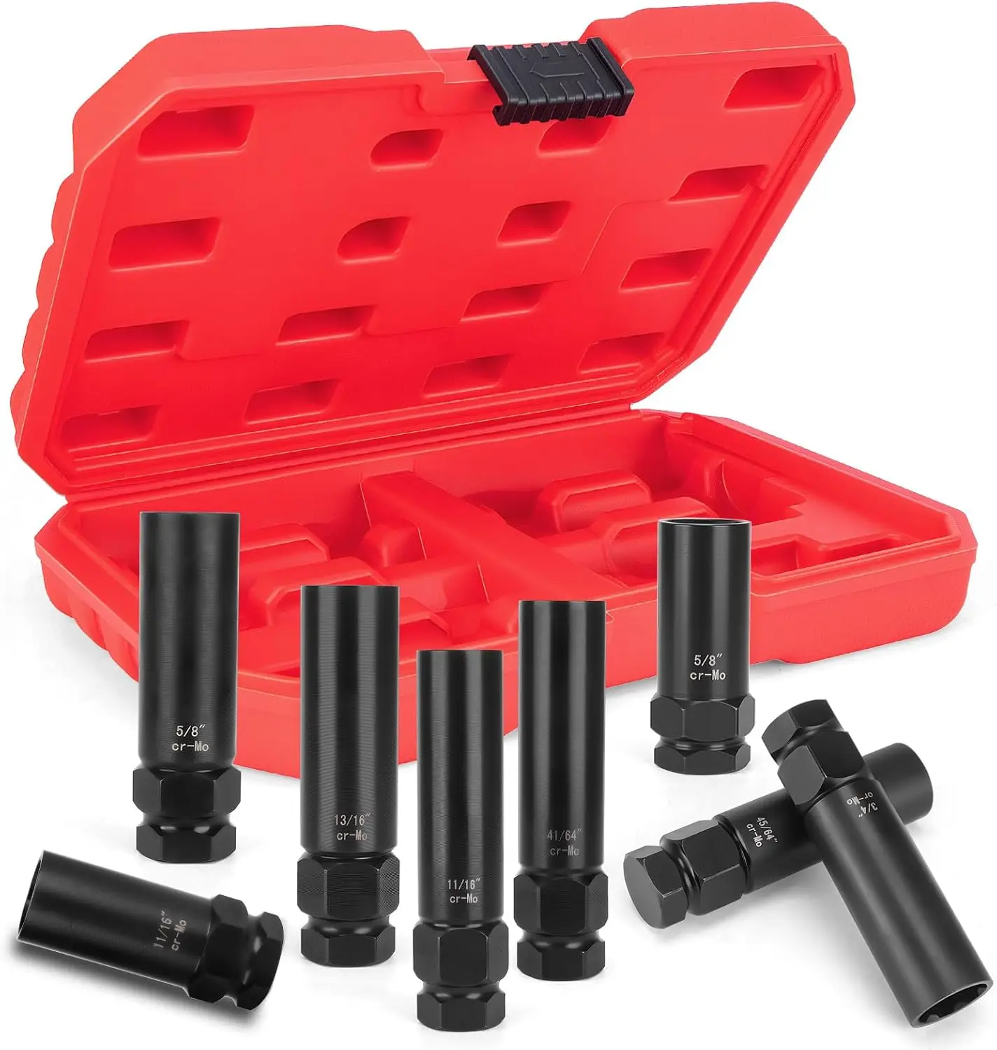 

Набор из 8 головок для шлицевых гаек, SAE и метрический универсальный ключ для блокировки колес для 5/6/7/12 шлицевых и шестигранных колес