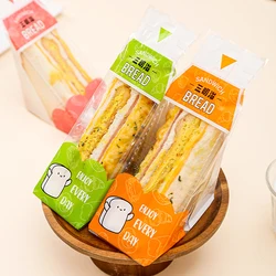 100pcs Sandwich Plastic Packaging Transparent Triangle Bags For Bread Butty Bags Birthday Party Decoration Treat