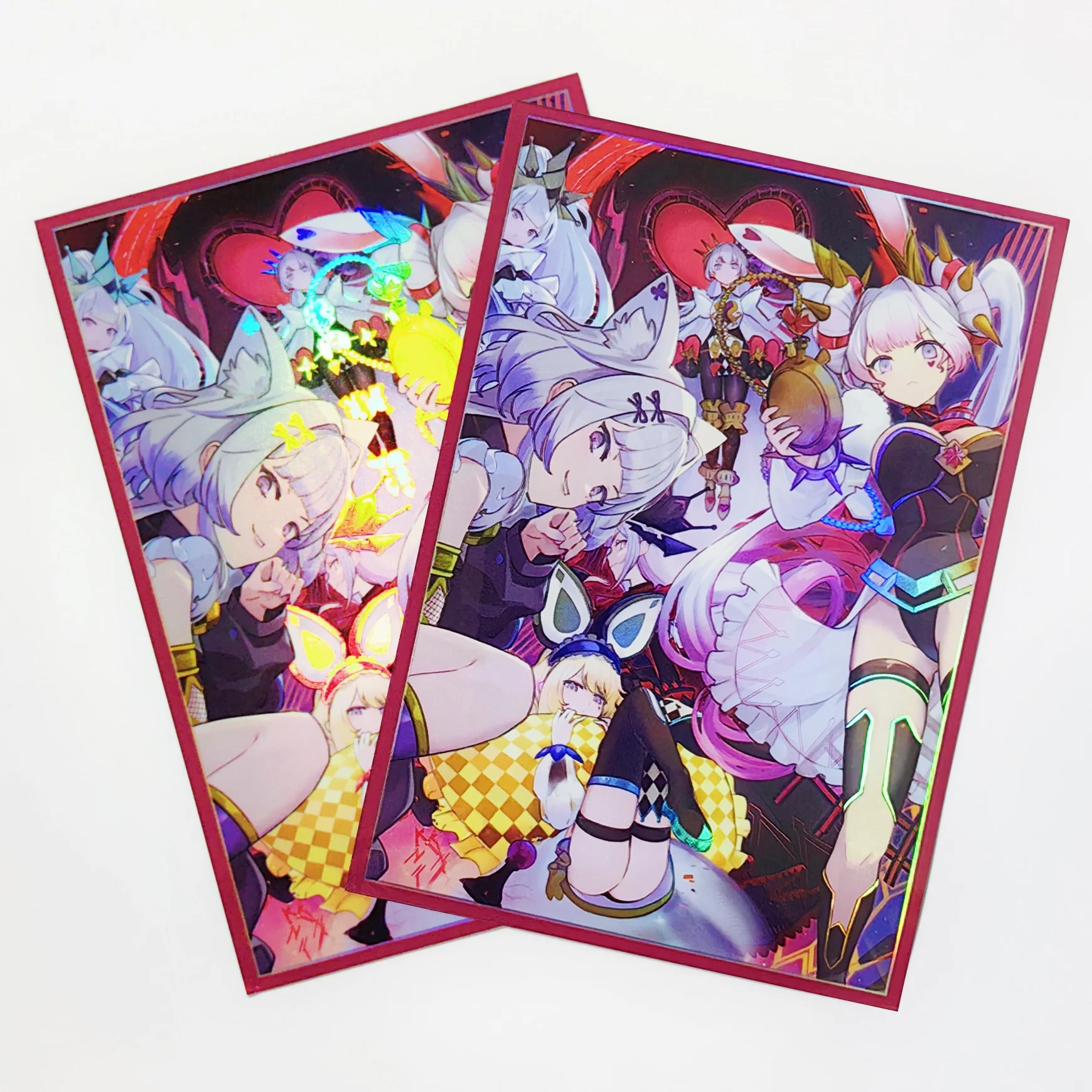 60 Stück YGO-Kartenhüllen, 63 x 90 mm, Malice Anime-Muster, TCG-Kartenschutz, Austauschhüllen für Yu-Gi-Oh-Karten