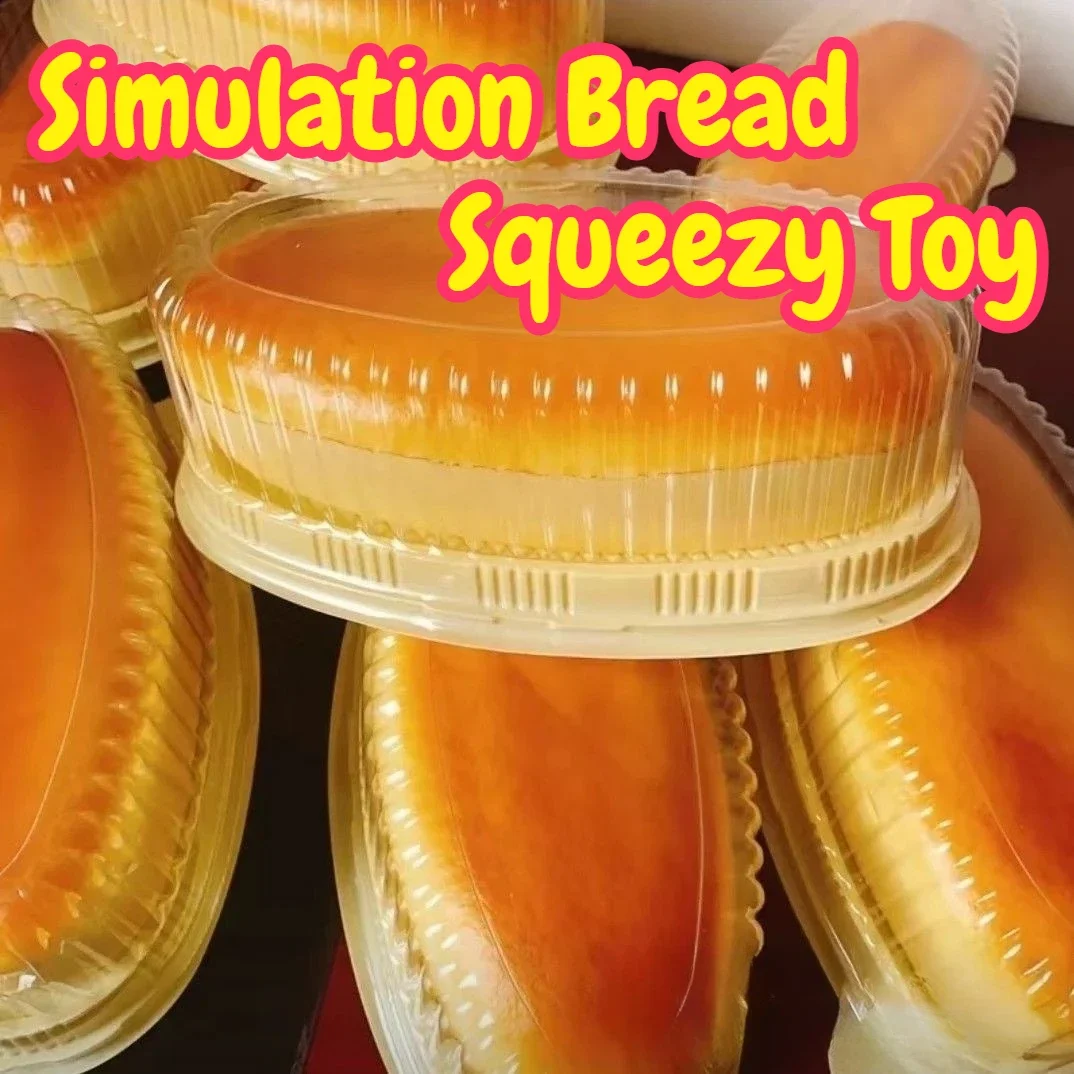 Simulation Bread Squeezy Toy Food Enjoy Cute Anti Stress Adult Toys Silicone Pinch TPR Soft Decompression Stress Reliever Toys