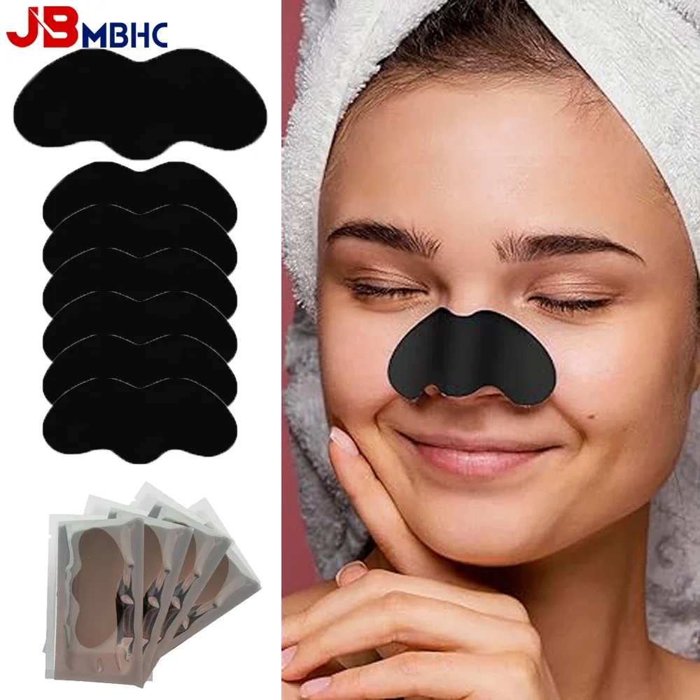 10-100PC Nose Blackhead Remover Strip Deep Cleansing Shrink Pore Acne Treatment Mask Black Dots Pore Strips Face Skin Care Patch