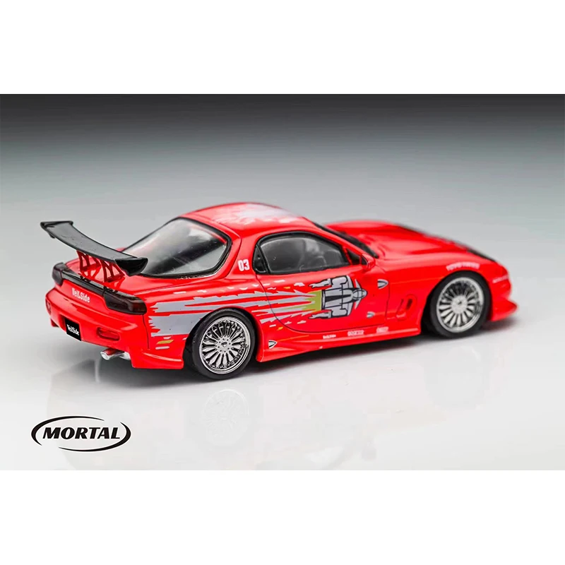 Mortal In Stock 1:64 RX7 FD3S Veilside Fortune FNF DOM`S Diecast Diorama Car Model Collection Miniature Toys