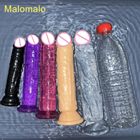 Cheap 5 Colors Small Transparent Dildo Suction Cup Jelly Dick Women Erotic Anal Sex Toys Soft Clitori Vaginal Masturbators Penis