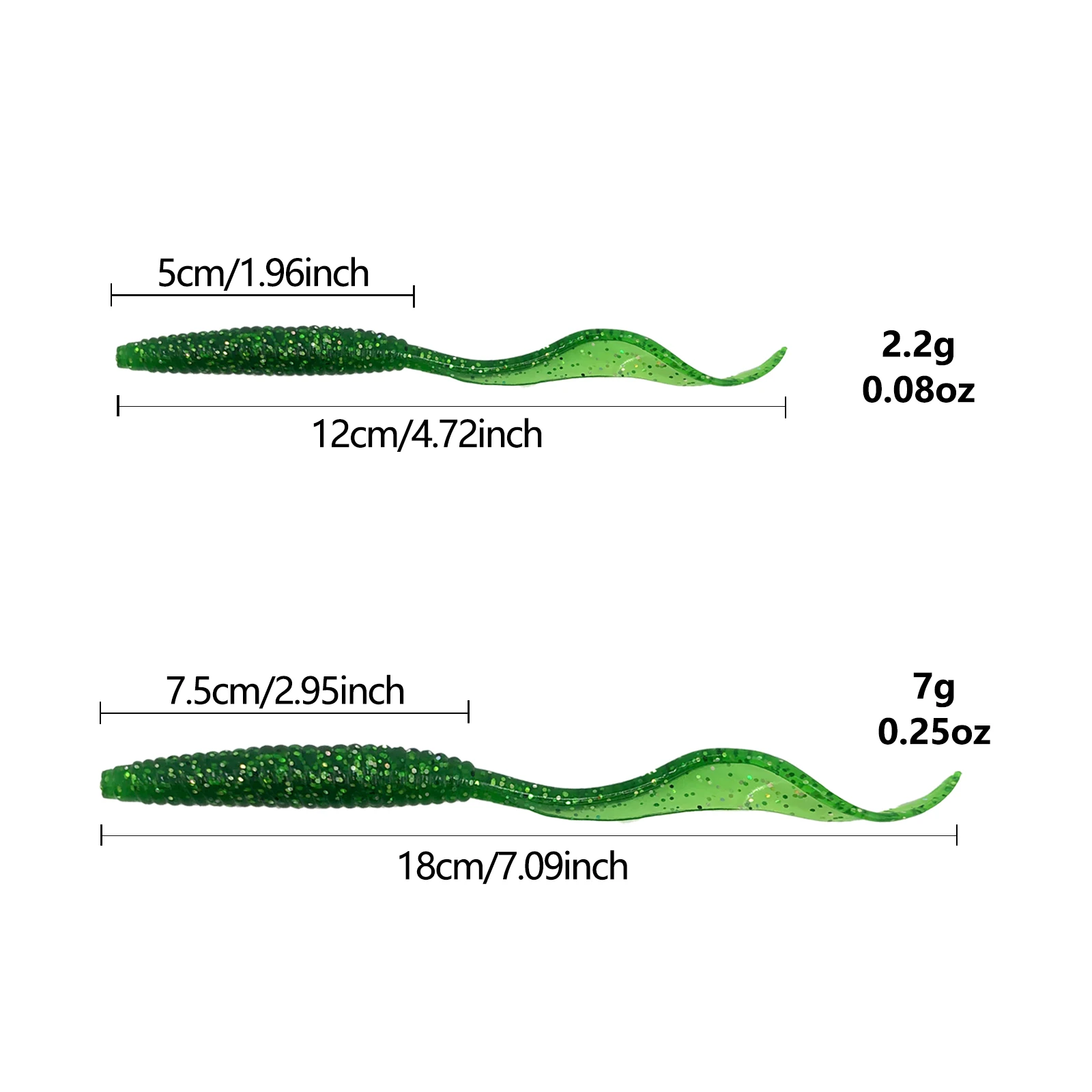 10 Stück/Set Lange Schwanzwürmer weiche Lockköder fischartige kunstliche Silikonköder für Barsch und Karpfen Leurre Fishing Lures lebensechte Angelköder flexible Lange Schwanzwürmer Lockköder 10 Stück/Packung – Detail 2