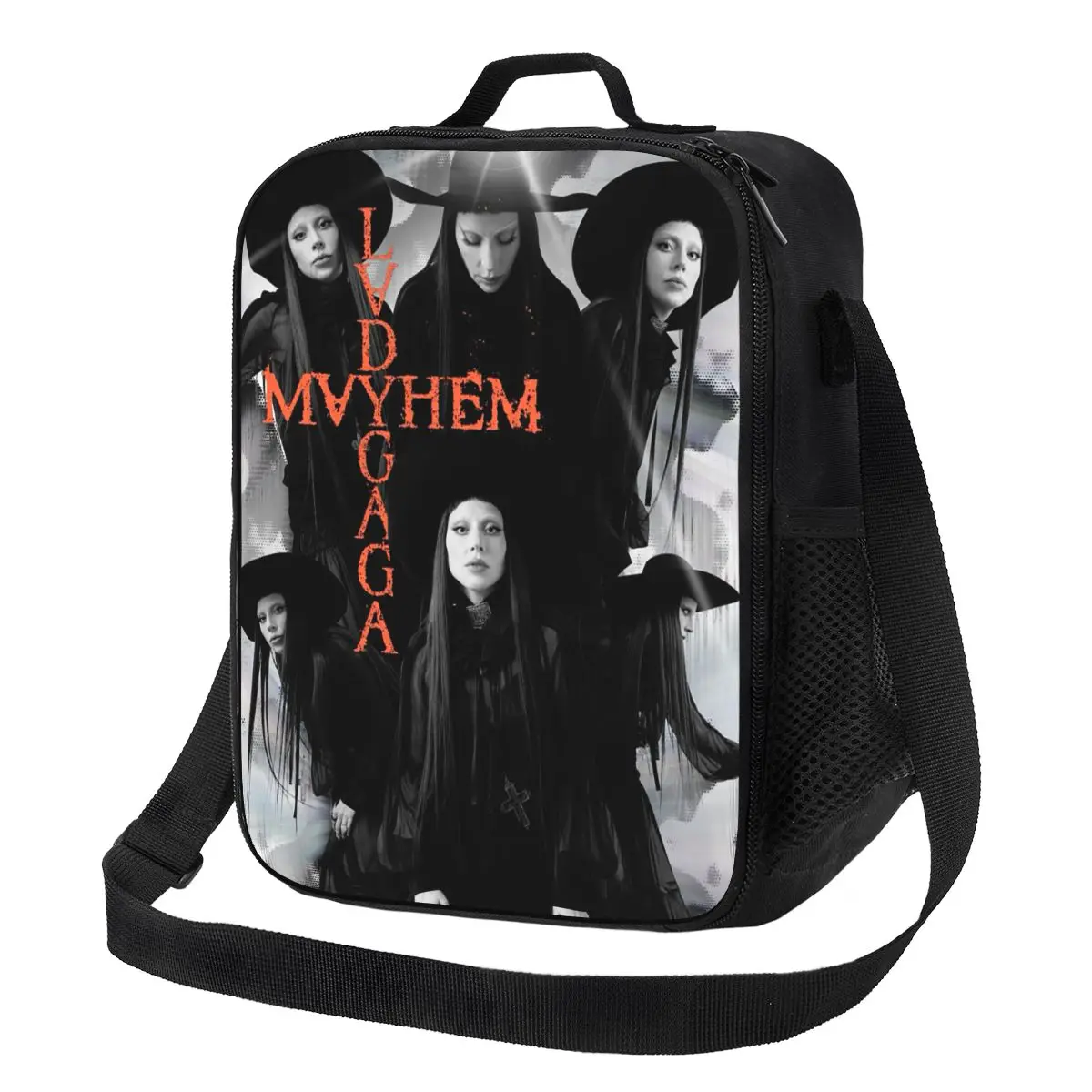 ليدي غاغا الفوضى ألبوم معزول حقيبة الغداء للمدرسة نزهة تخزين صناديق الطعام المحمولة الحاويات برودة علب الاغذية الحرارية حمل