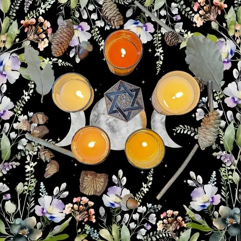 

Celestials Цветочные тароты скатерть солнце и луна Жертва гадания для чтения и гадания карт