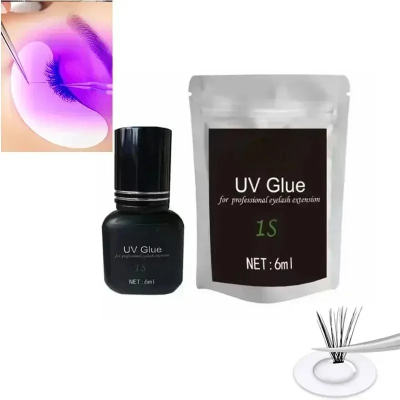 NEW UV Eyelash Glue Gel 6ml For Fake Lashes Eyelash Extension Adhesive Light Curing Quick Dry Long-Lasting Professional Supplies