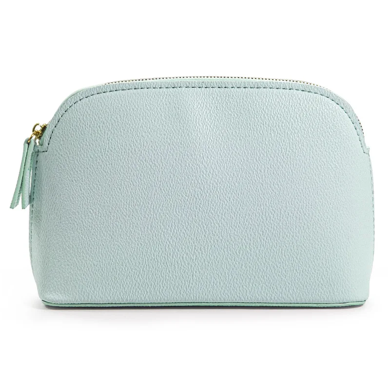 Pouch per trucco in PU da viaggio di grande capacità in pelle borsa piccola da donna casual con cerniera pochette da viaggio femminile borse piccole