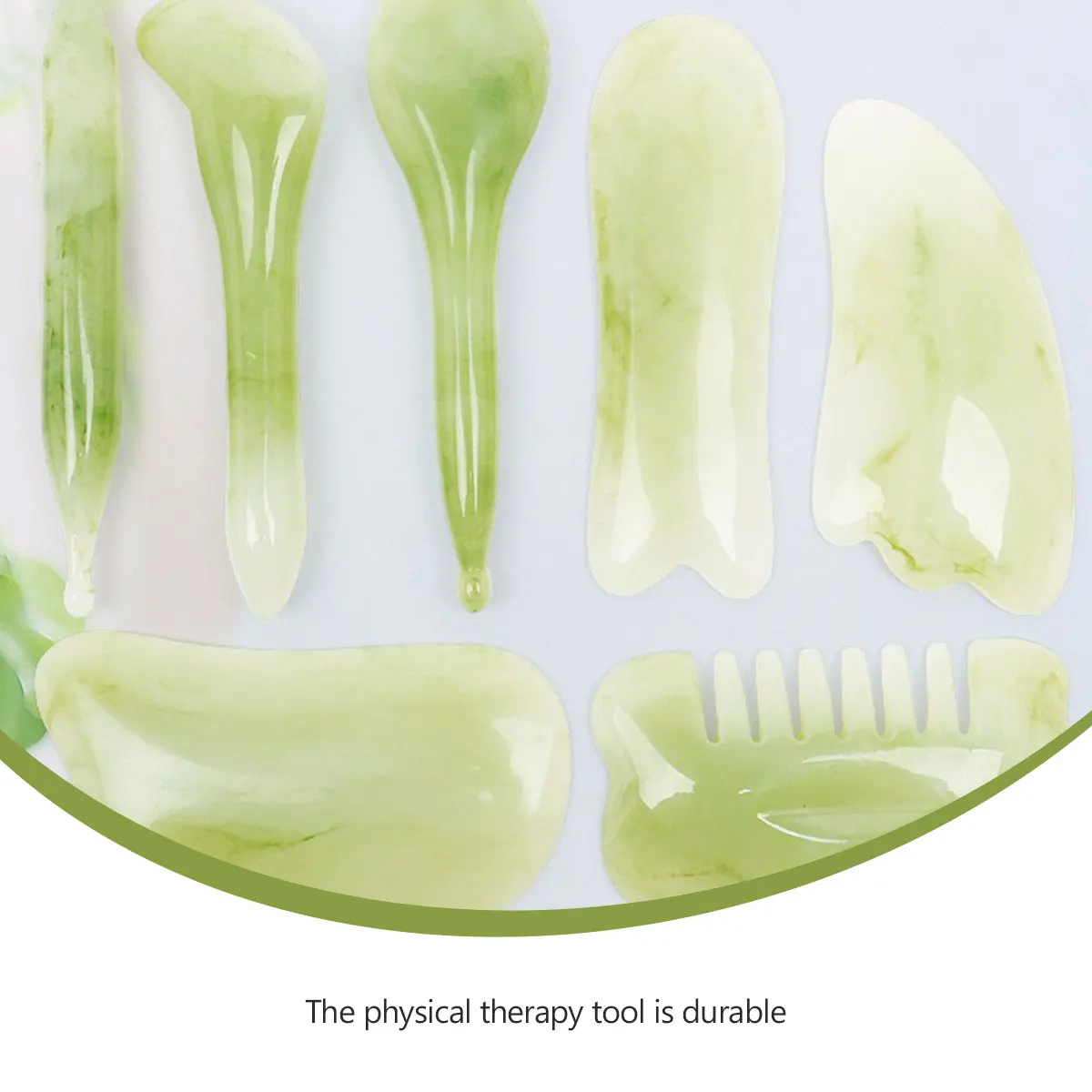 7Pcs Facial Guasha Scraper Set Natural Resin Massage Tools Relax Muscle Fatigue Beauty Therapy Spa Care Gift Scrapping Plate