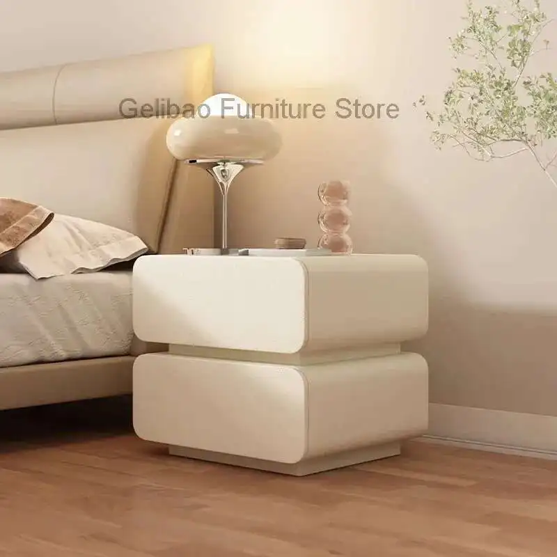 

Italian Modern Nightstands Storage Box Organizers Creativity Solid Wood Bedside Table Cute Aesthetic Nachttisch Home Furniture
