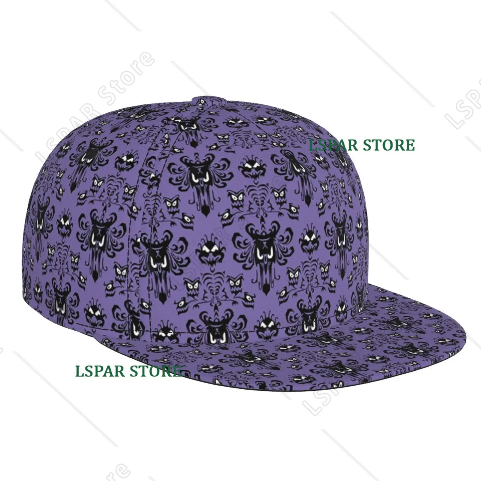 Happy Ghost Ghost House Flat Brimmed Hat Street Skateboarding Hip Hop Hat Outdoor Leisure Sunshade Baseball Hat Universal