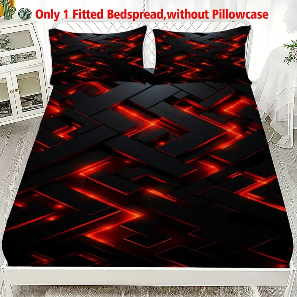 1pc Red Exclusive screen  Full ƜΛŁŁ  ᴿᴿRalgory© Fitted Sheet Deep Pocket Elastic Mattress Cover Single Double Queen King Bedroom