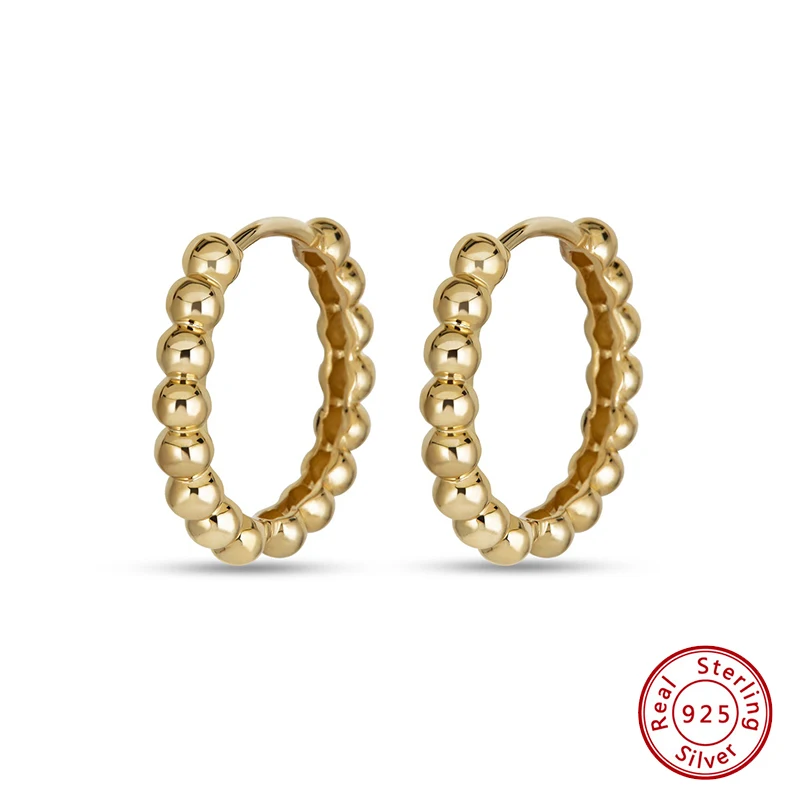 

Earrings 925 Sterling Silver Original Certificate Lucky Ball Bead Ear Clip Earrings For Women Free Shipping Jewelry