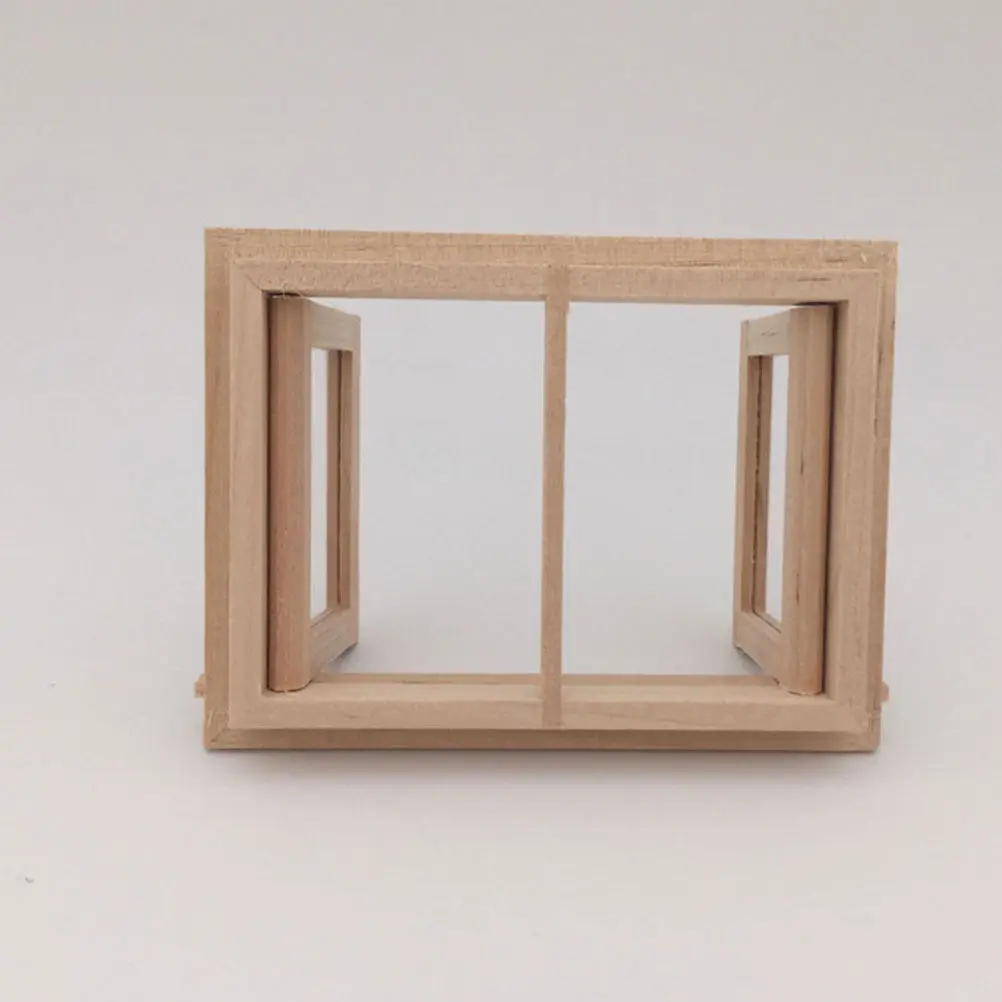 

Wooden Mini Window for Dollhouse Decoration Lifelike Detail Craftsmanship Exquisite Stylish Premium Material Compact Lightweight