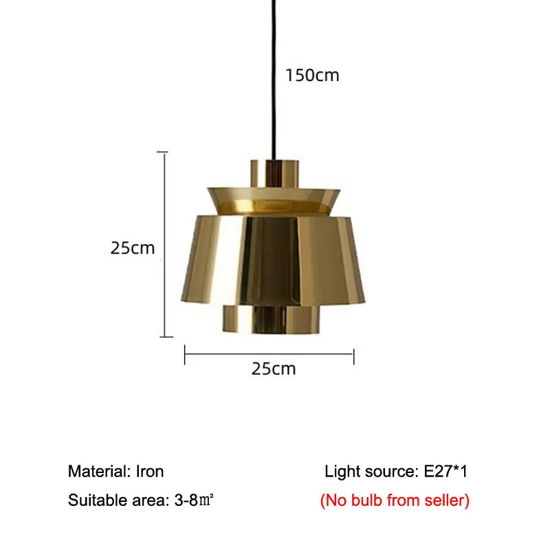 Lampu gantung restoran, lampu gantung emas, Bar belajar samping tempat tidur, kepribadian kreatif Modern minimalis Nordik