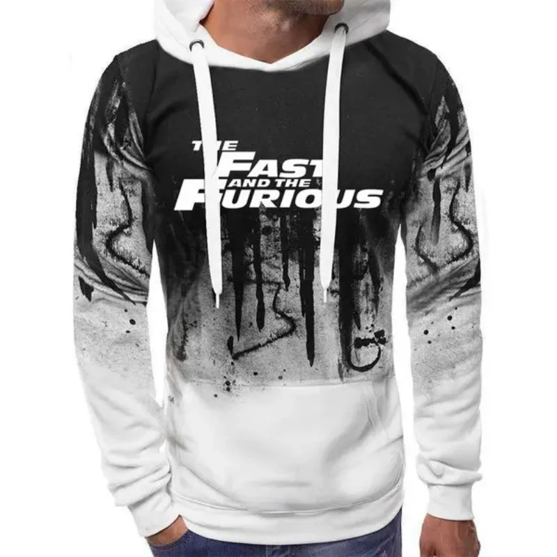 New Fashion movies The Fast And Furious 3D Ink Hoodie Sweatshirt Men Women Sport Hooded Sweatshirts tops Polyester