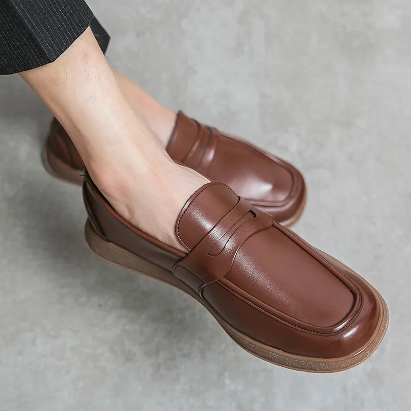 Elegant New Men's Loafers Soft Soles Comfortable Office Business Work Shoes Daily Commuting Men's Driving Shoes Anti Slip,38-44