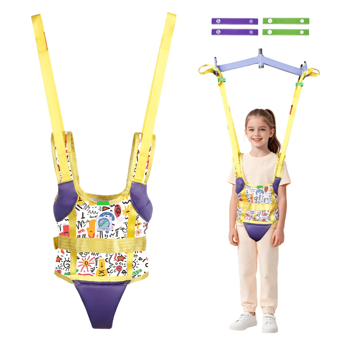 Ehucon Patient Lift Sling for Child Walking Training, Breathable Transfer Sling, Patient Lift Aid for Home Use, 110kg