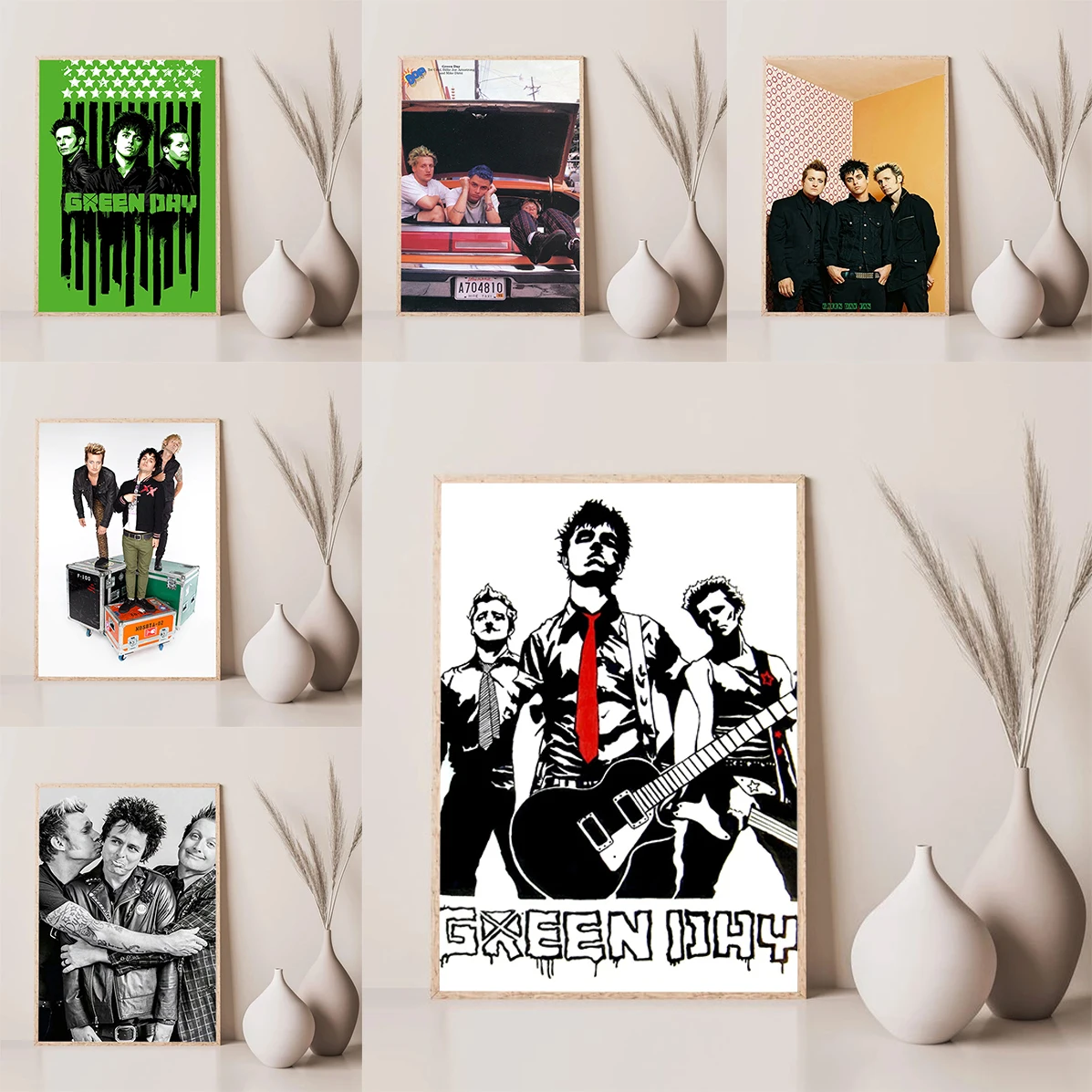 

G-Green Day Rock Band Poster Posters for Wall Art Canvas Large Paintings Modern Living Room Decoration Decorative Painting Decor