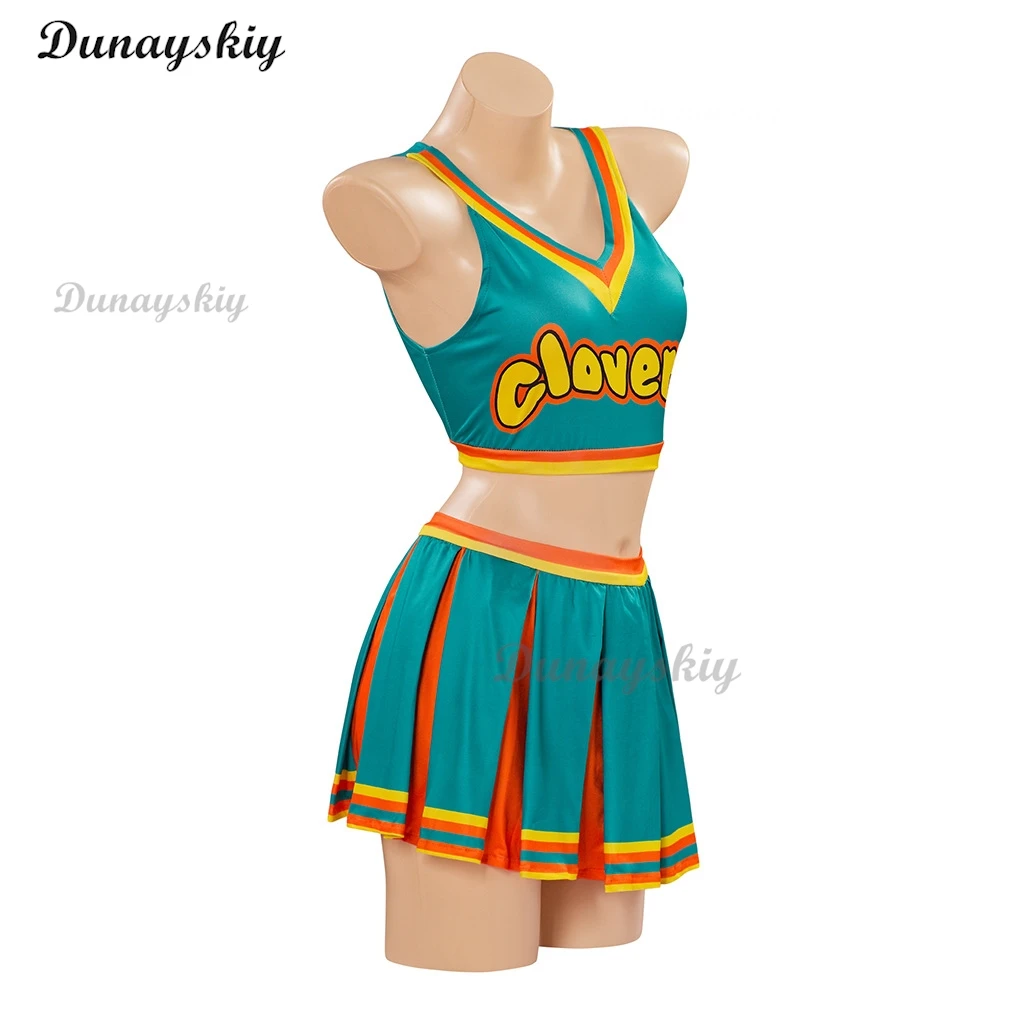 Halloween Woman Sexy Bring It on Costume Clovers Green Cheerleader Outfit Costume Space Lola Football Baby Disguise for Adults