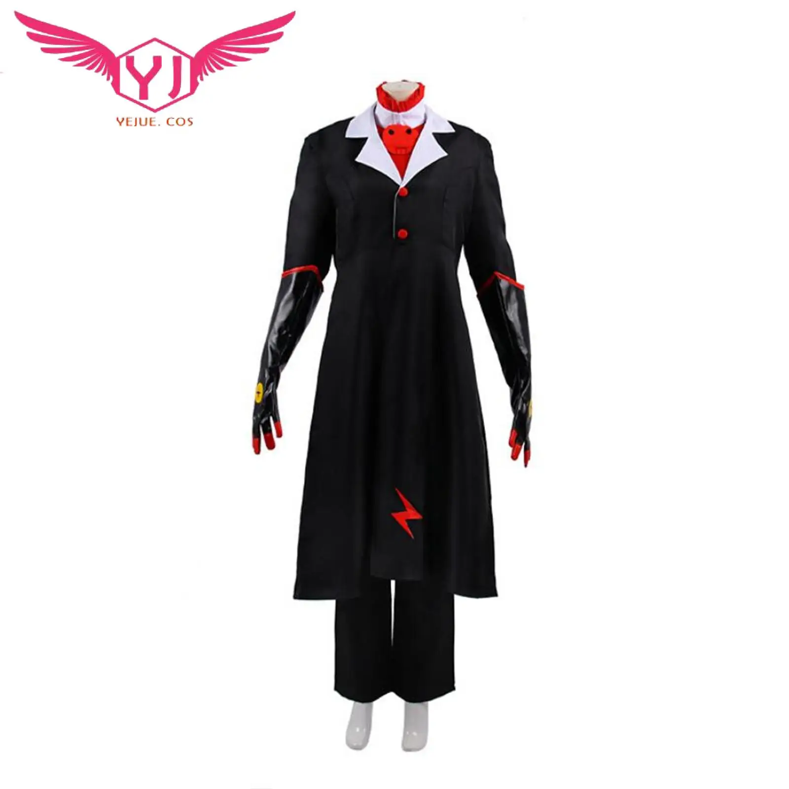 Anime Blitzo Helluva Hazbin Cosplay Costume Cloak Top Pant Prop Full Set Halloween Party Outfit for Men Women Suit