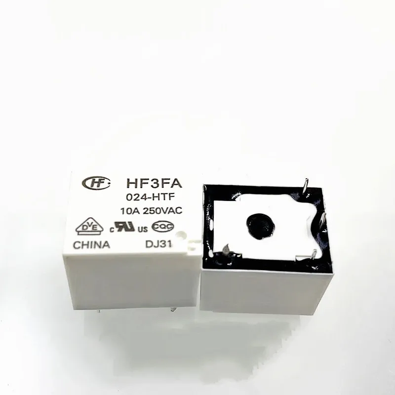 10PCS/lot  New Relay  HF3FA 012-HTF  12VDC  HF3FA 024-HTF  24VDC  HF3FA 012 HTF   12V 24V 4PIN  10A