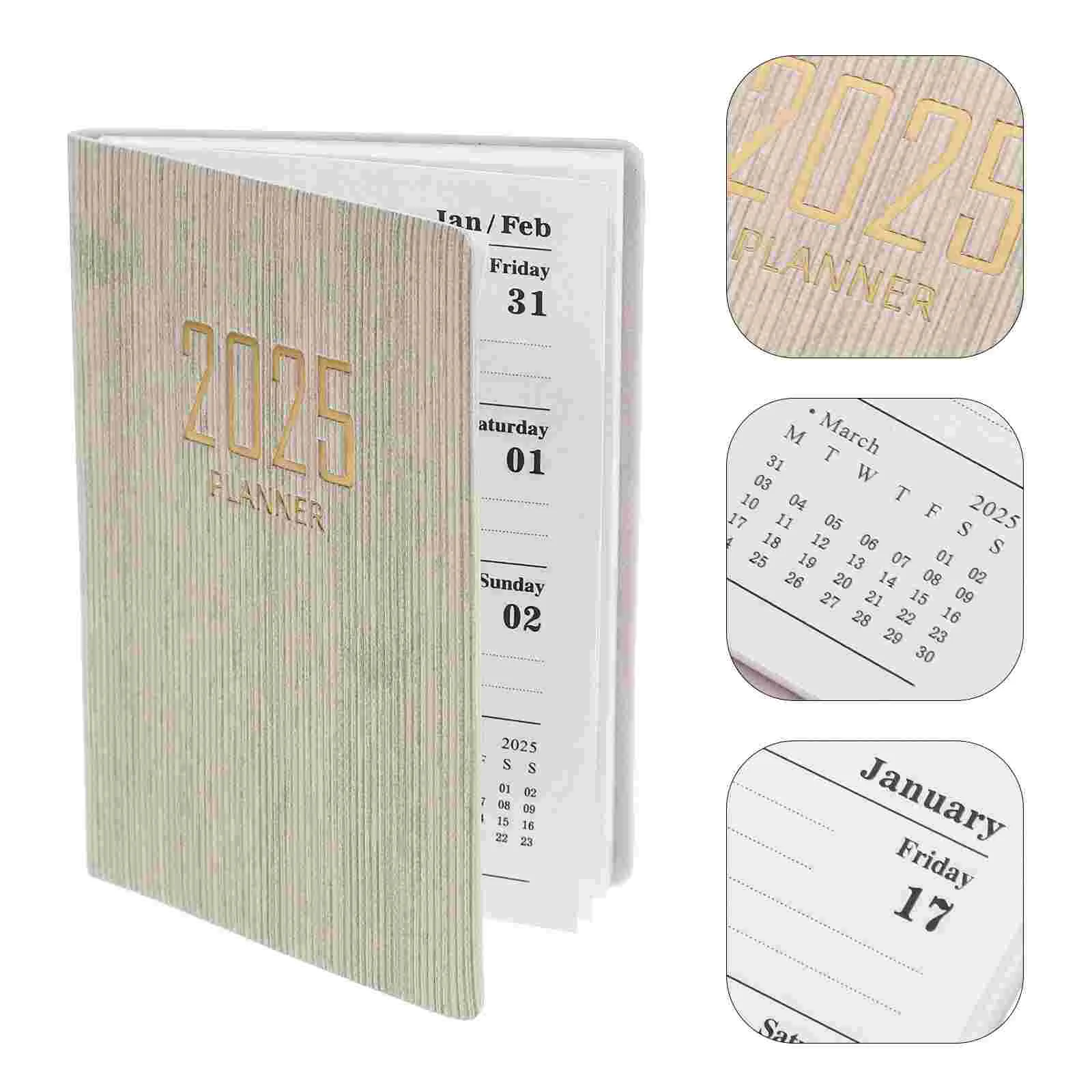 جدول 2025، كتب مخططة محمولة، منظم منزلي، دفاتر ملاحظات للكتابة الأكاديمية المريحة