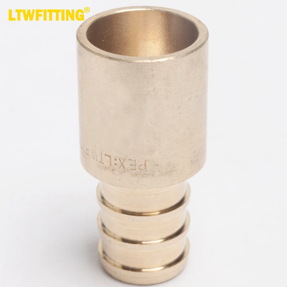 LTWFITTING Brass PEX Adapter Fitting 1/2-Inch PEX x 1/2-Inch Male Sweat Adapter (Pack of 5)