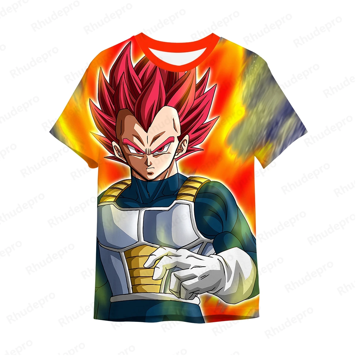 เสื้อยืดแฟชั่นอนิเมะดราก้อนบอลเสื้อยืดผู้ชายเสื้อยืดลาย vegeta goku เสื้อ2024โอเวอร์ไซส์ฮิปฮอป