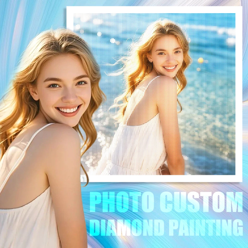 

CHENISTORY Photo Custom Diamond Painting Full Diamond Mosaic Embroidery Kit Decoration For Home Wedding Holiday Gifts