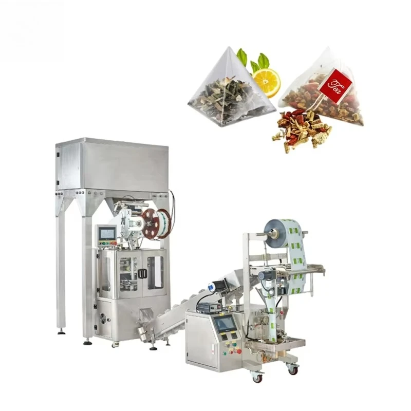 Automatic Ultrasonic Triangle Tea Bag Packing Machine for Pyramid Herbal Tea Bag Packaging Commercial Use Customize
