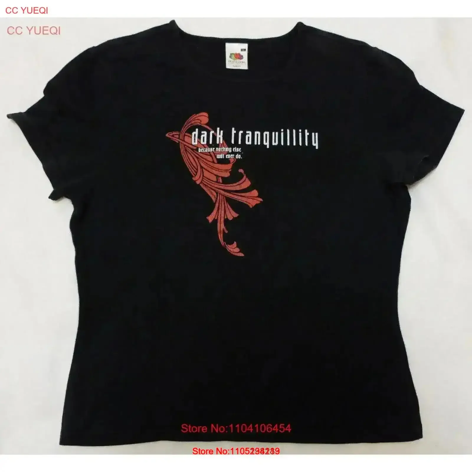 DARK TRANQUILLITY BECAUSE NOTHING ELSE WILL EVER DO LADIES SHIRT Y2K VINTAGE M Washed fashion Casual Stretched graphic vintage
