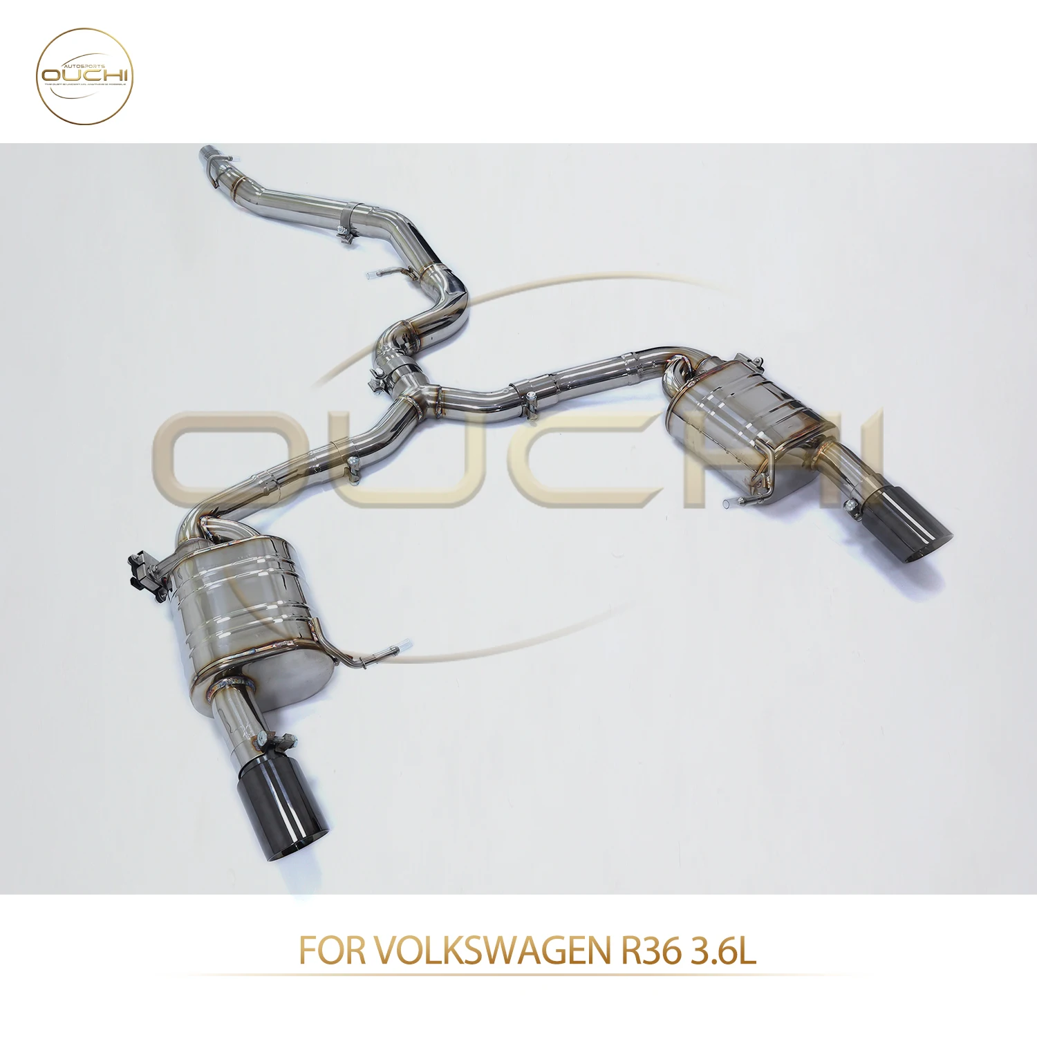 

OUCHI Factory Direct Sales SS304 Catback for Volkswagen R36 3.6L Electronic Valve Exhaust Single Pipe Design 3inch Pipe