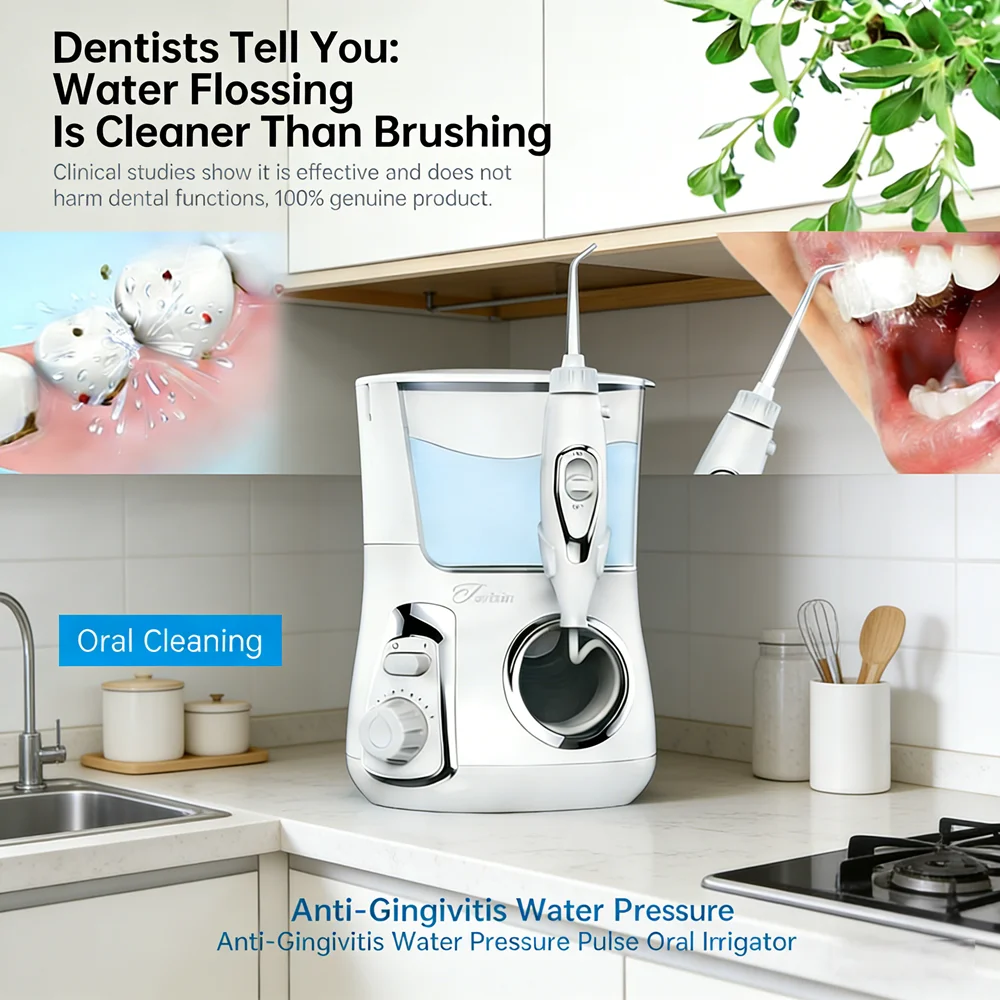 

Электрический ирригатор для полости рта 5-в-1, портативный, для домашнего ухода и глубокой чистки зубов