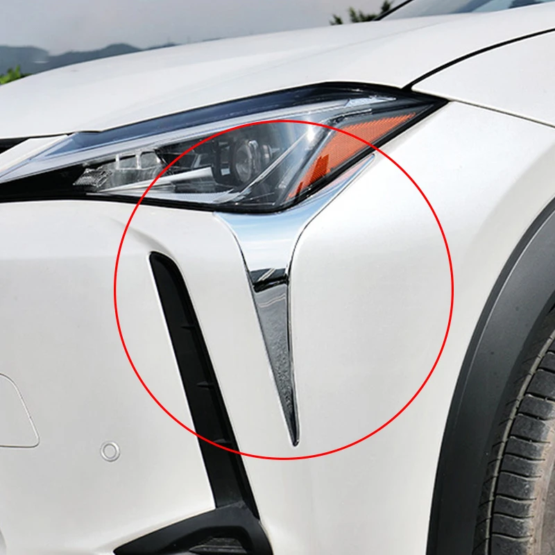 لكزس UX200UX250h2019-2022 كروم رئيس إضاءة للتزيين ABS قطع غيار السيارات الكهربائي #2