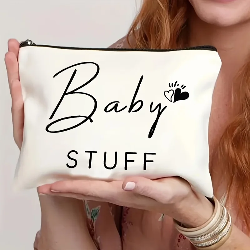 1Pc Fun Makeup Bag, Pregnancy‑Announcement Gift for New Moms, Baby Shower Present, Cosmetic Pouch for Pregnant Women