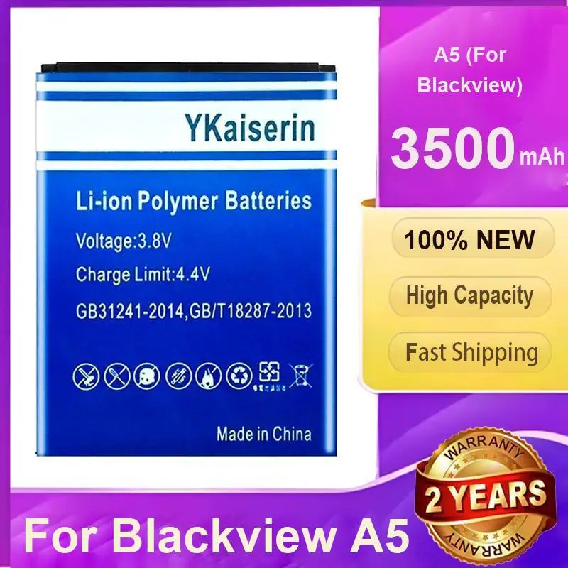 

Аккумулятор YKaiserin 3500 мАч для Blackview A5 A5, сменные аккумуляторы для мобильных телефонов