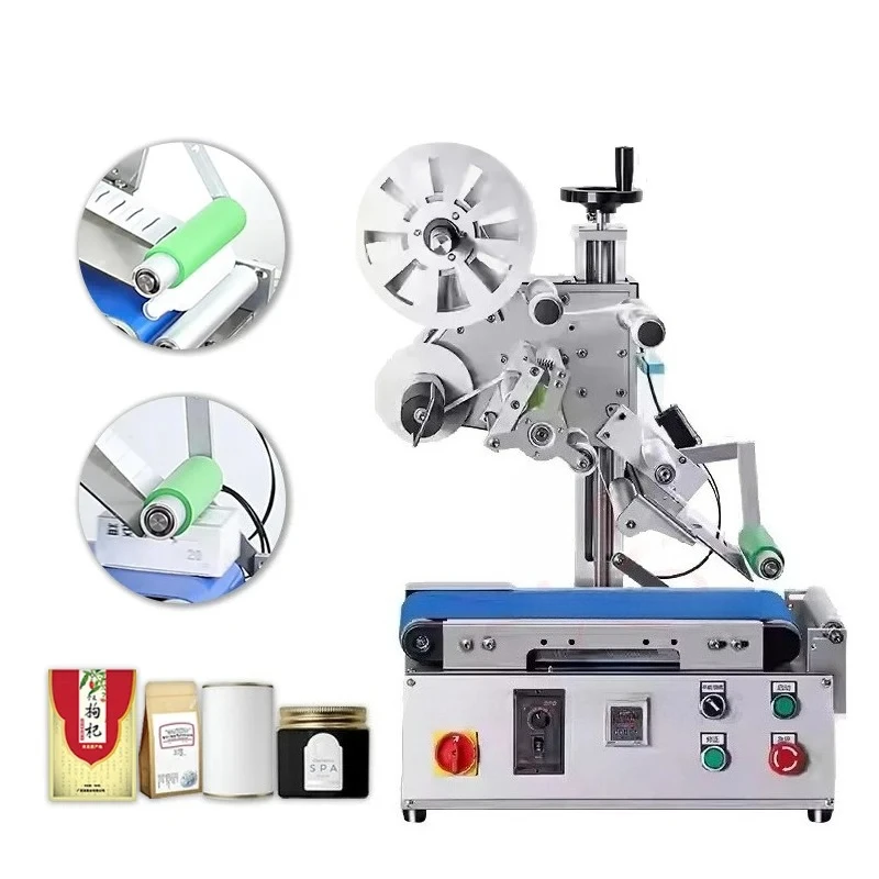 

Automatic 140mm Sticker Label Small Flat Labeling Machine Photoelectric Induction Tags Counting Labelers Speed Adjustable
