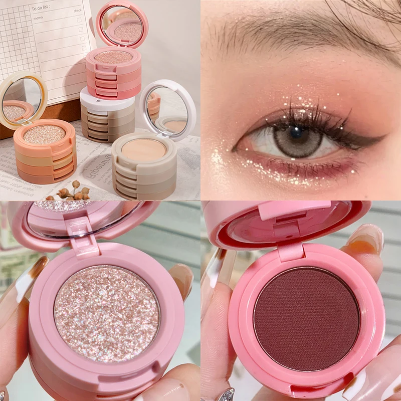 Paleta de sombras de contorno 4 en 1, colorete melocotón, pigmento de brillo mate, resalte, maquillaje, cejas, nariz, sombra en polvo, cosméticos