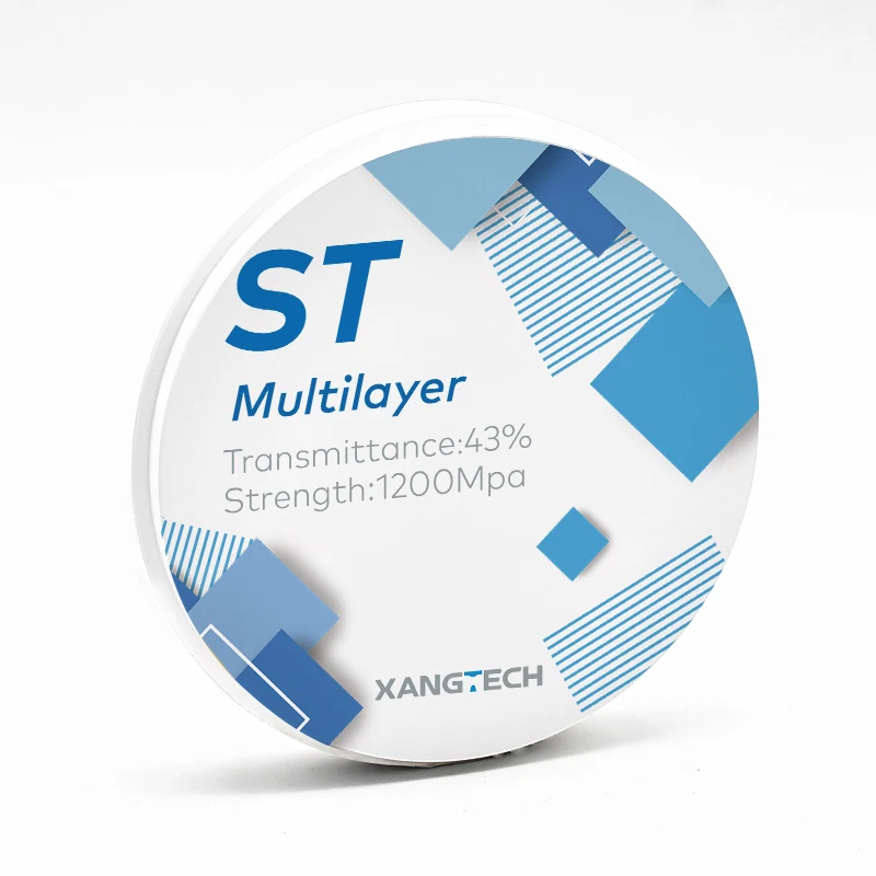 

XANGTECH ST-ML Multilayer Zirconia Blocks Dental Cad Cam Ceramic Zirconium Discs 16 Colors of Lab 98mm Open System