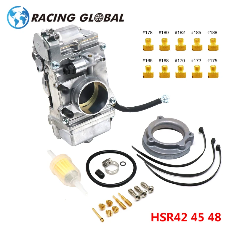 ALCON New Mikuni HSR42mm HSR45mm HSR48mm Carb Carburetor with jets kit for Harley Evo Evolution Twin Cam