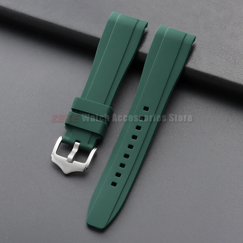 20mm 22mm Gummiarmband für Rolex Gebogenes Silikon-Uhrenarmband für Swatch Universelles Sportliches Wasserdichtes Armband für Männer und Frauen – Detail 13
