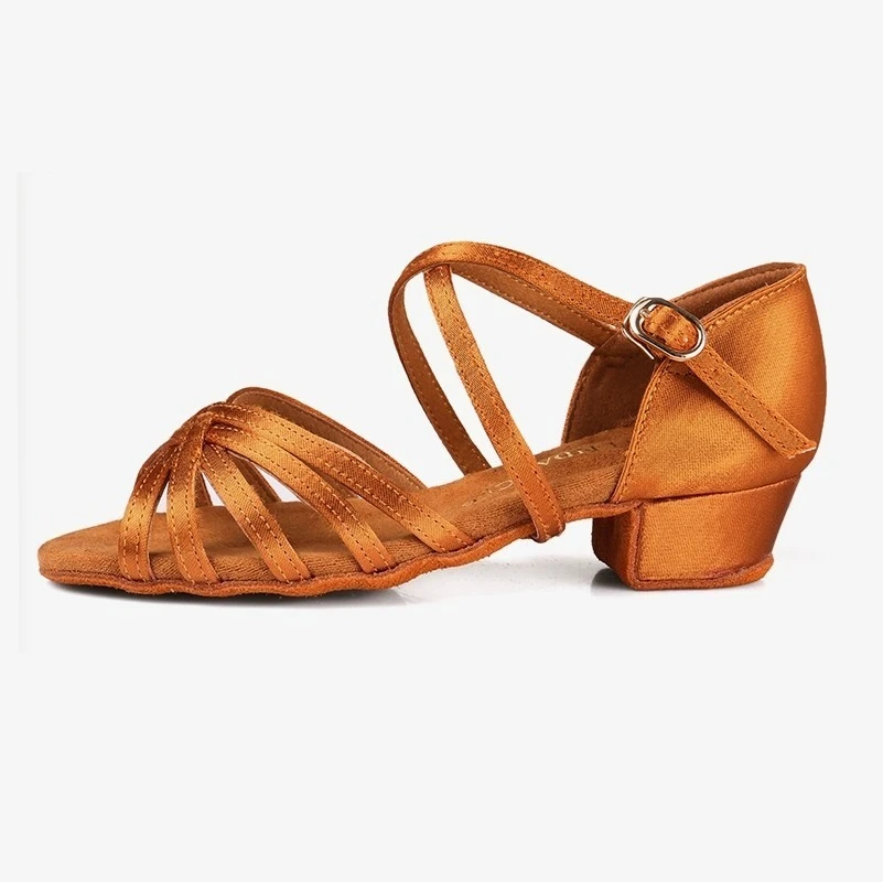 

UK Latin Dance Shoes for Girls, Beginner-Friendly Medium Heel with Flexible Sole, Practice Training Footwear