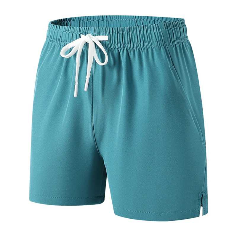 

New Summer Men New Beach Shorts Models Solid Color Leisure Comfortable Elastic Waist Double Pockets Cool Sports Shorts