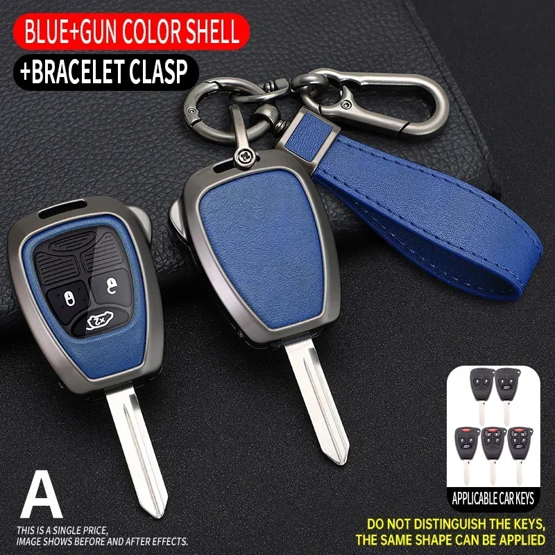 For Jeep Compass Patriot Liberty Grand Cherokee Chrysler 300 PT Dodge JCUV Caliber Nitro Renegade Wrangler Car Key Case Cover