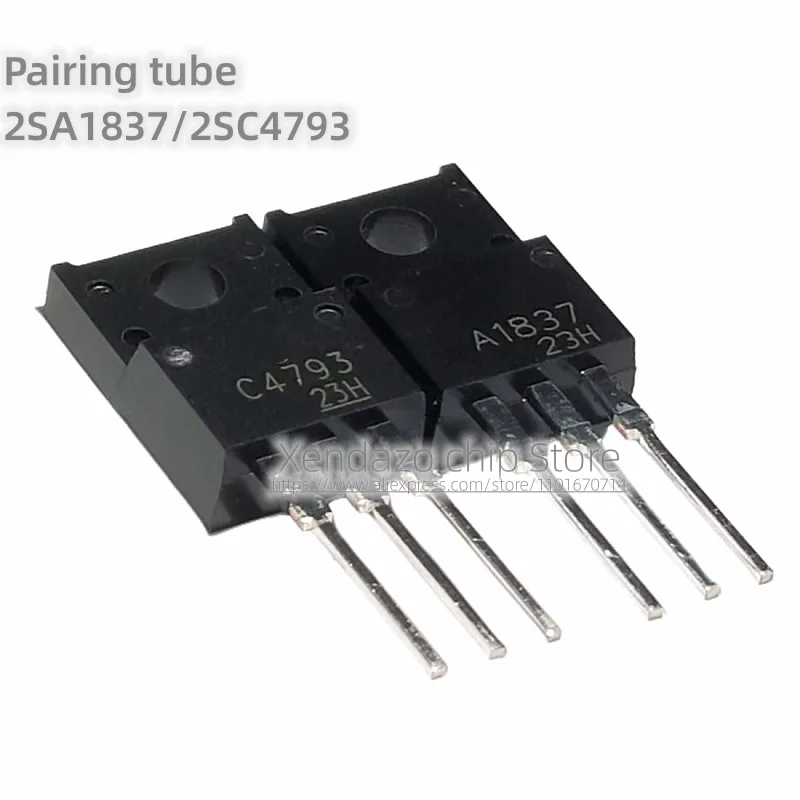 10pcs/lot 2SA1837/2SC4793 A1837 C4793 TO-220F package Original genuine Audio amplifier transistor Pairing tube