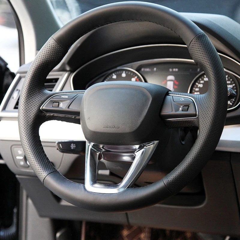

Suitable for the specially designed full-wrap hand-sewn steering wheel covers of Audi Q5, Q3 and Q7, which are sewn by hand