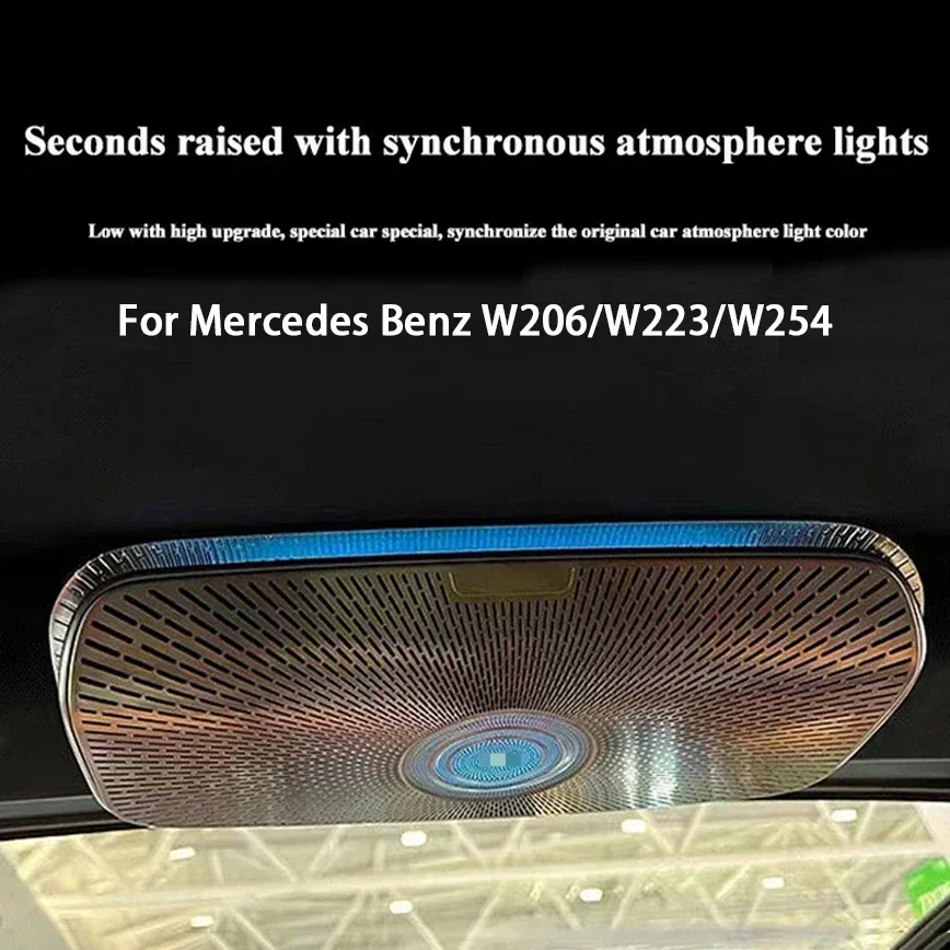 For Mercedes Benz New C/S/GLC-class W206 W223 X254 3pcs Roof 64colors LED Speaker Car Ceiling Speakers Ambient Light